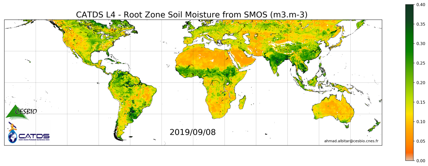 Updated version of L4 Root zone soil moisture and L4 Agricultural